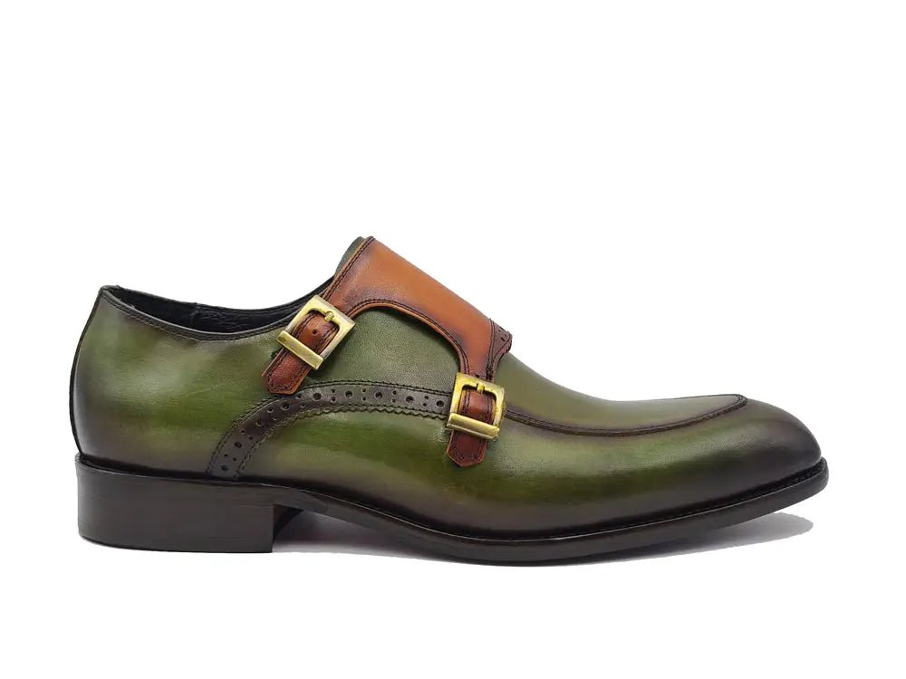 Carrucci Two Tone Monk Strap Buckle Loafer Leather Ks479 - 05 Shoes by Carrucci Shoes – Don't Panic Shoes