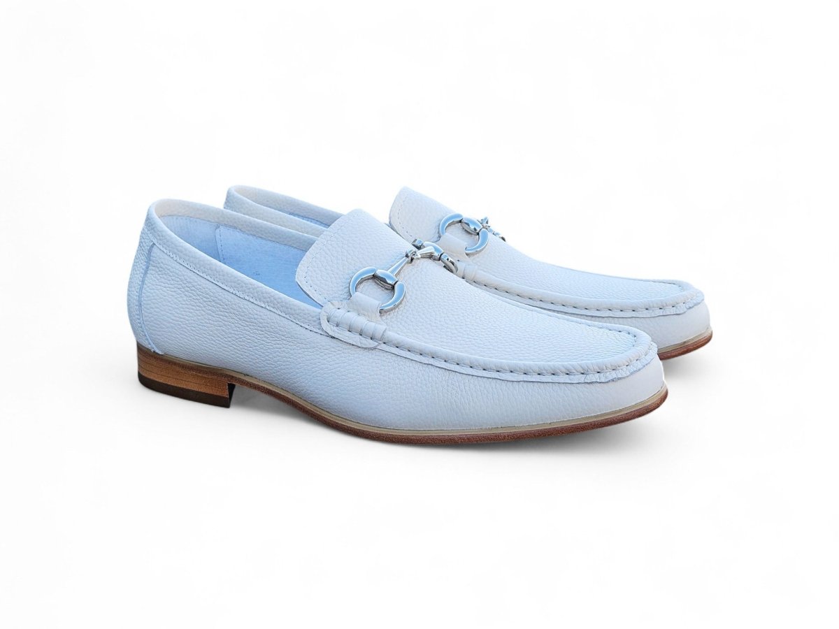 Carrucci Victor Horsebit Loafer Pebble Grain Leather Kl201 - 01 Shoes by Carrucci Shoes – Don't Panic Shoes