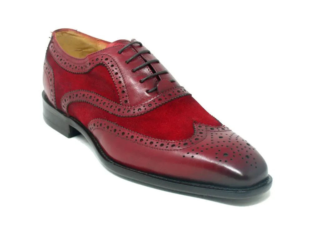 Carrucci Wingtip Oxford Leather And Suede Ks509 - 25sc Shoes by Carrucci Shoes – Don't Panic Shoes