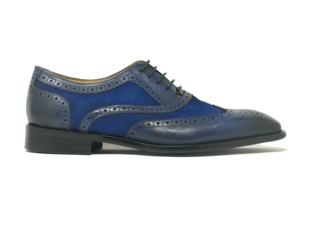 Carrucci Wingtip Oxford Leather And Suede Ks509 - 25sc Shoes by Carrucci Shoes – Don't Panic Shoes