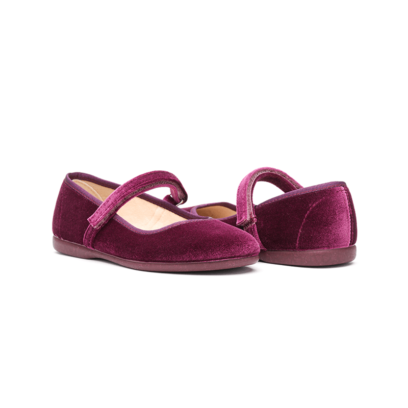 Cassie Plum Adjustable Velcro Non Slip Rubber Soles Spain seasonal core FW by Childrenchic – Don't Panic Shoes