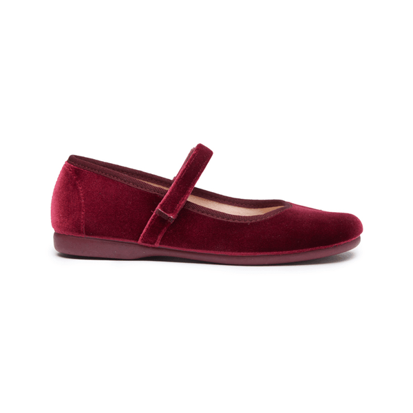 CaSsie Women’s Burgundy Mary Janes Adjustable Velcro core by Childrenchic – Don't Panic Shoes