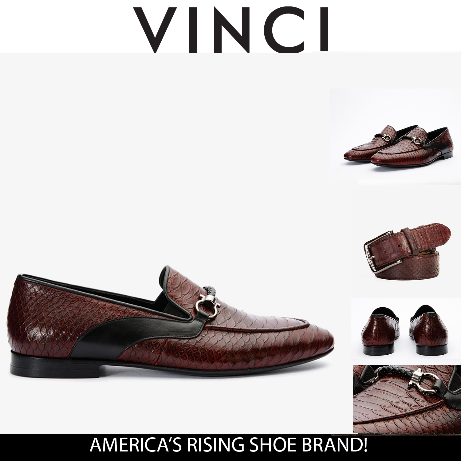 The Milano Burgundy Shoe Bit Loafer Men Shoe Final Sale!