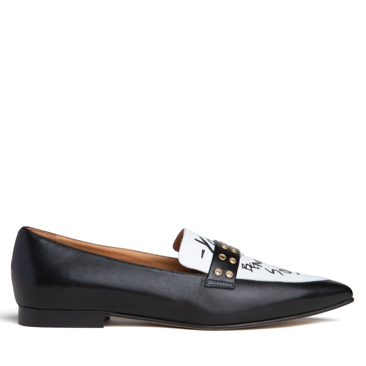 Cecily Loafer Black White Leather Comfort Memory Foam Boots by Beautiisoles – Don't Panic Shoes