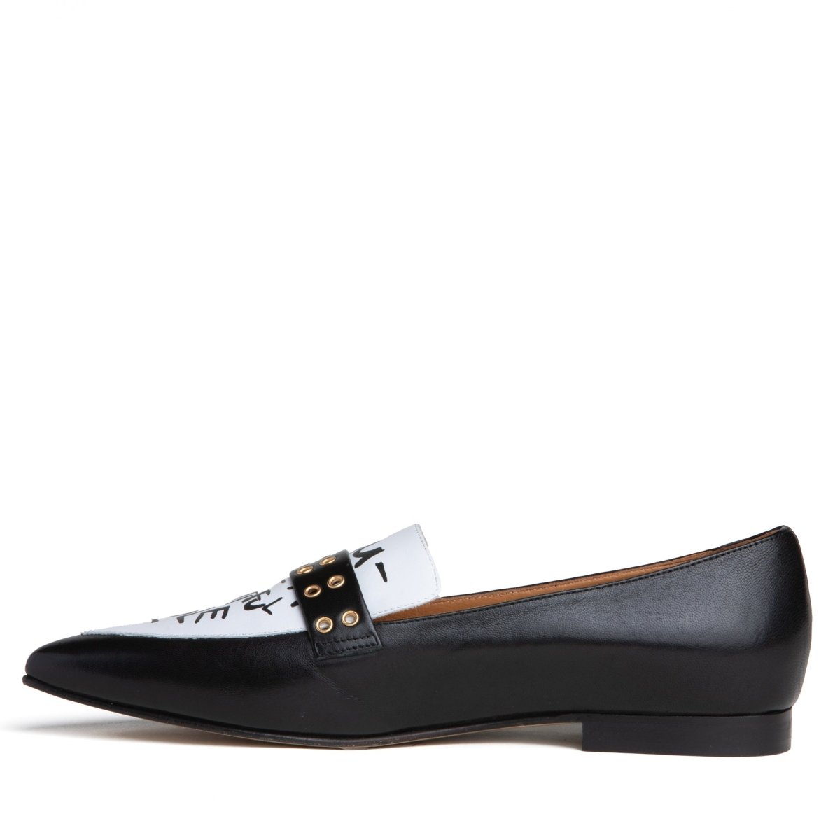 Cecily Loafer Black White Leather Comfort Memory Foam Boots by Beautiisoles – Don't Panic Shoes