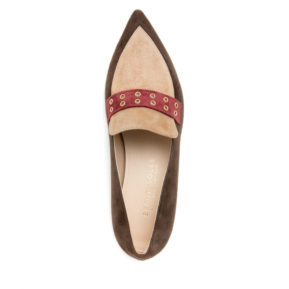 Cecily Loafer Two Tone Brown Suede Leather Memory Insole Boots by Beautiisoles – Don't Panic Shoes