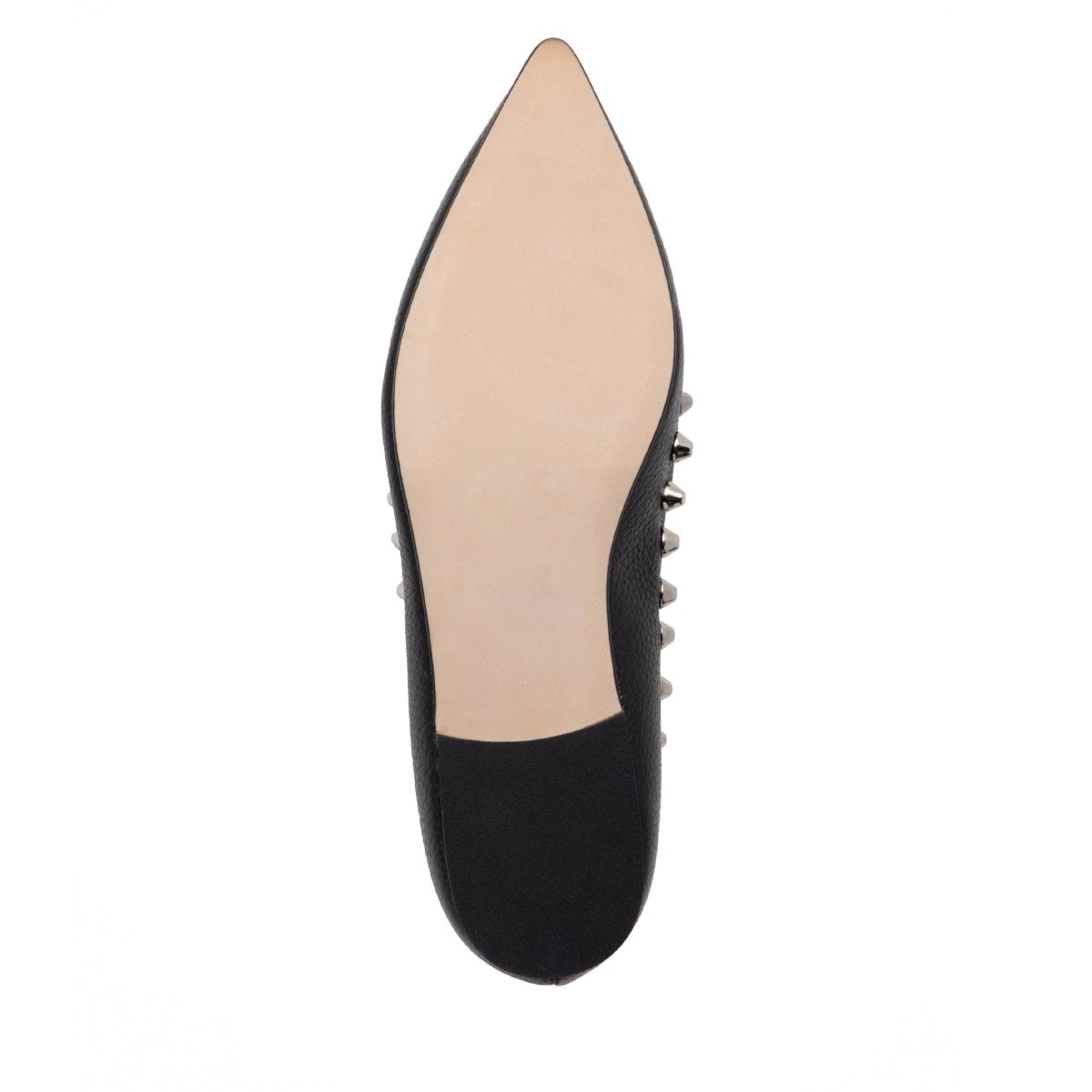 Celeste Loafer Black Pebbled Leather Studded Slip On Italy Flats by Beautiisoles – Don't Panic Shoes