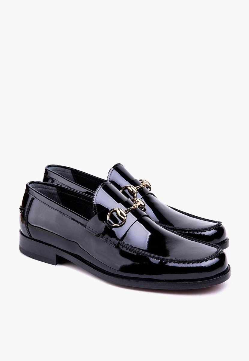Ceremony Loafer Men's Black Glossy Patent Leather Shoe Men Shoes by Sepol Shoes – Don't Panic Shoes
