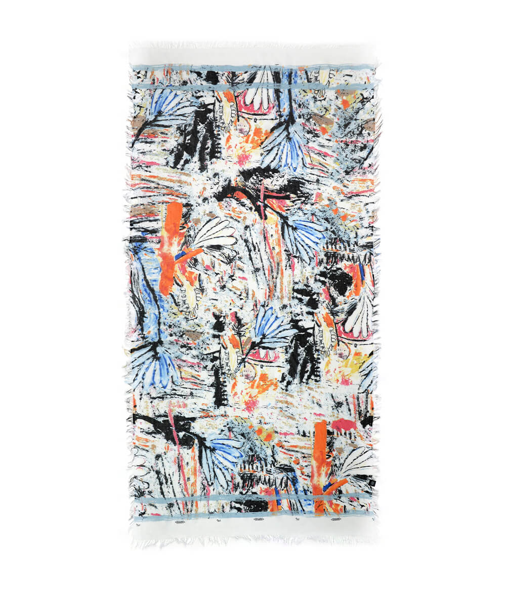 Chagall White 02 Bamboo Fiber Handcrafted Florence Bamboo Scarves by Mar Soreli – Don't Panic Shoes