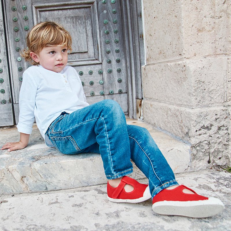 Charlie Red Made In Spain Machine Washable Rubber Captoe Core by Childrenchic – Don't Panic Shoes