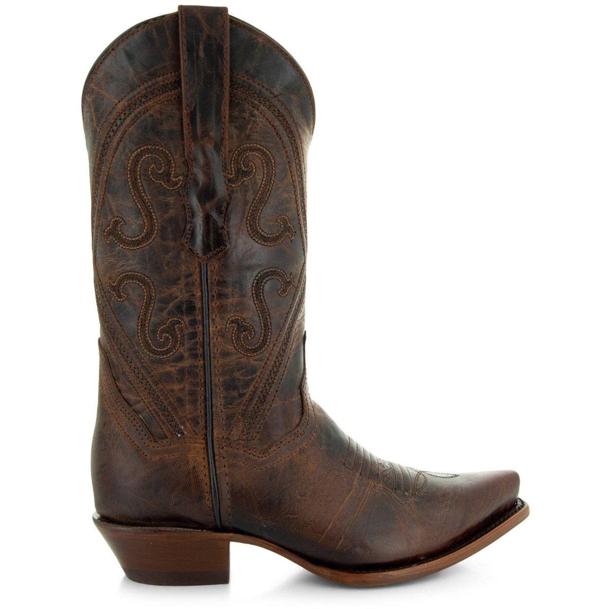 Cheyenne Cowgirl Boots | Women's Snipped Toe Leather Boots (M50041) Cowboy Boots by Soto Boots – Don't Panic Shoes
