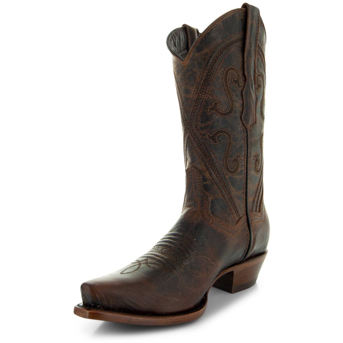 Cheyenne Cowgirl Boots | Women's Snipped Toe Leather Boots (M50041) Cowboy Boots by Soto Boots – Don't Panic Shoes