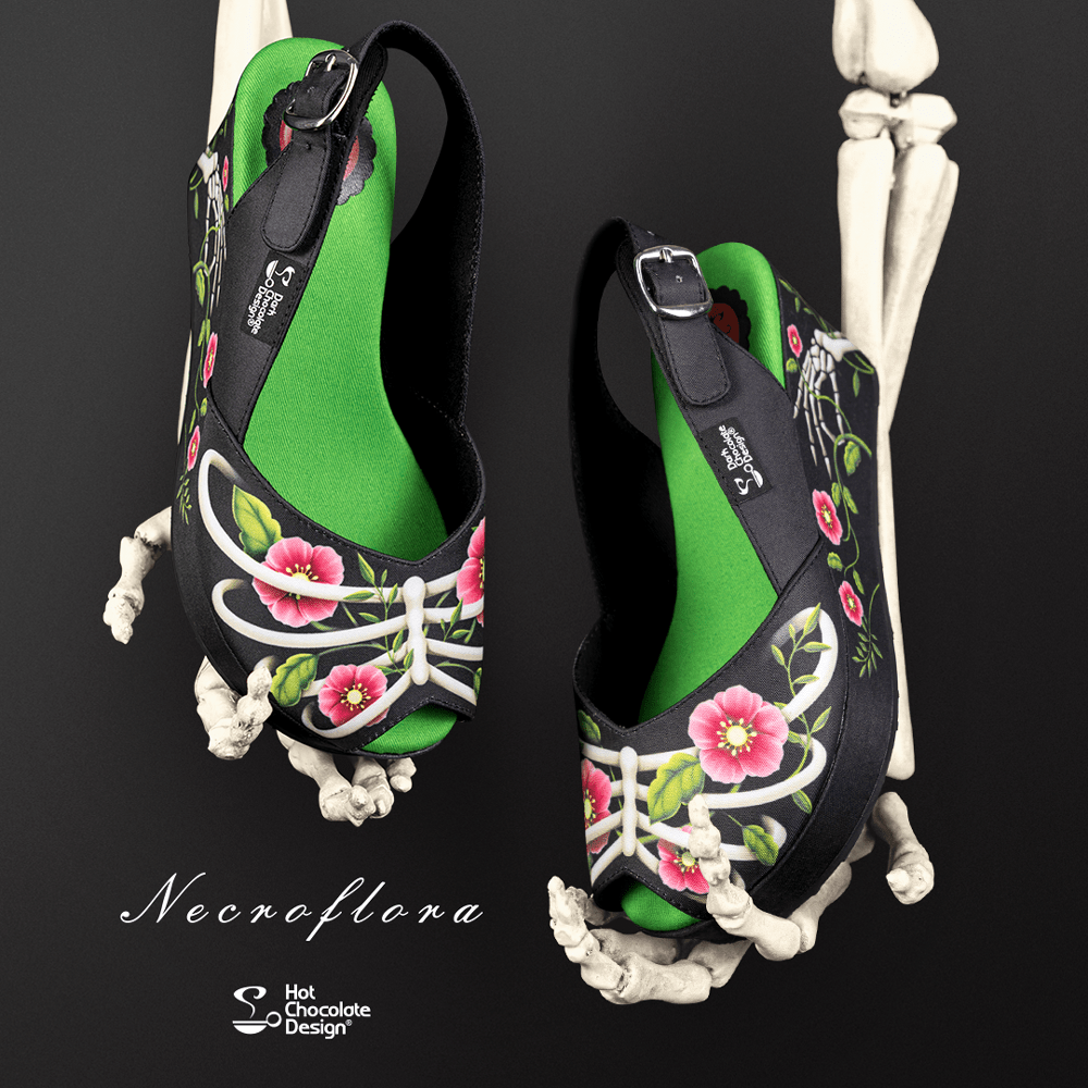 Chocolaticas® Necroflora Women's Sandal Sandals by Hot Chocolate Design – Don't Panic Shoes