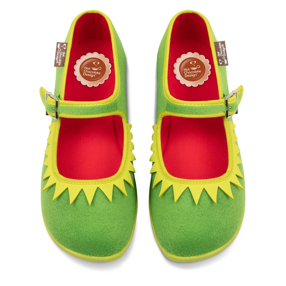 Chocolaticas® The Frog Women's Mary Jane Flat Mary Jane Flats by Hot Chocolate Design – Don't Panic Shoes