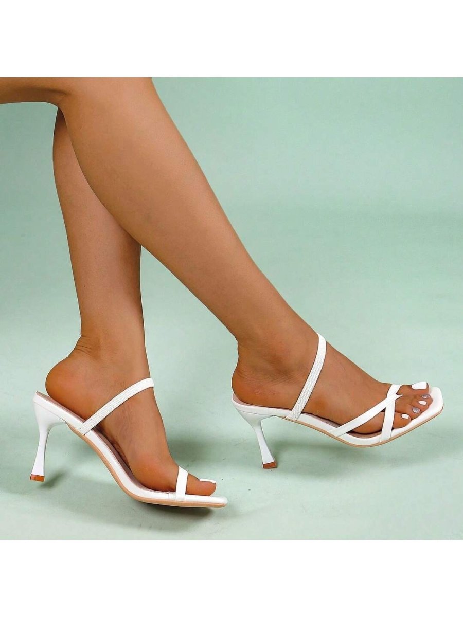 Clara | White Heels by J.Adams – Don't Panic Shoes