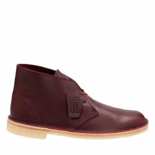 Clarks Originals Desert Boots Men's Burgundy Tumbled Leather 26125547 Shoes by Clarks Originals – Don't Panic Shoes