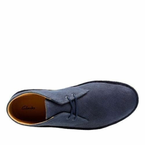 Clarks Originals Desert Boots Men's Navy Blue Fabric 26131980 Shoes by Clarks Originals – Don't Panic Shoes