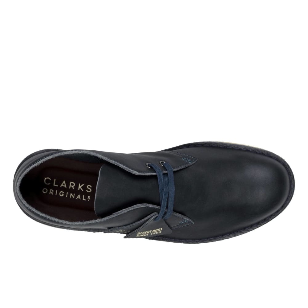 Clarks Originals Desert Boots Men's Navy Blue Leather 26174058 Shoes by Clarks Originals – Don't Panic Shoes