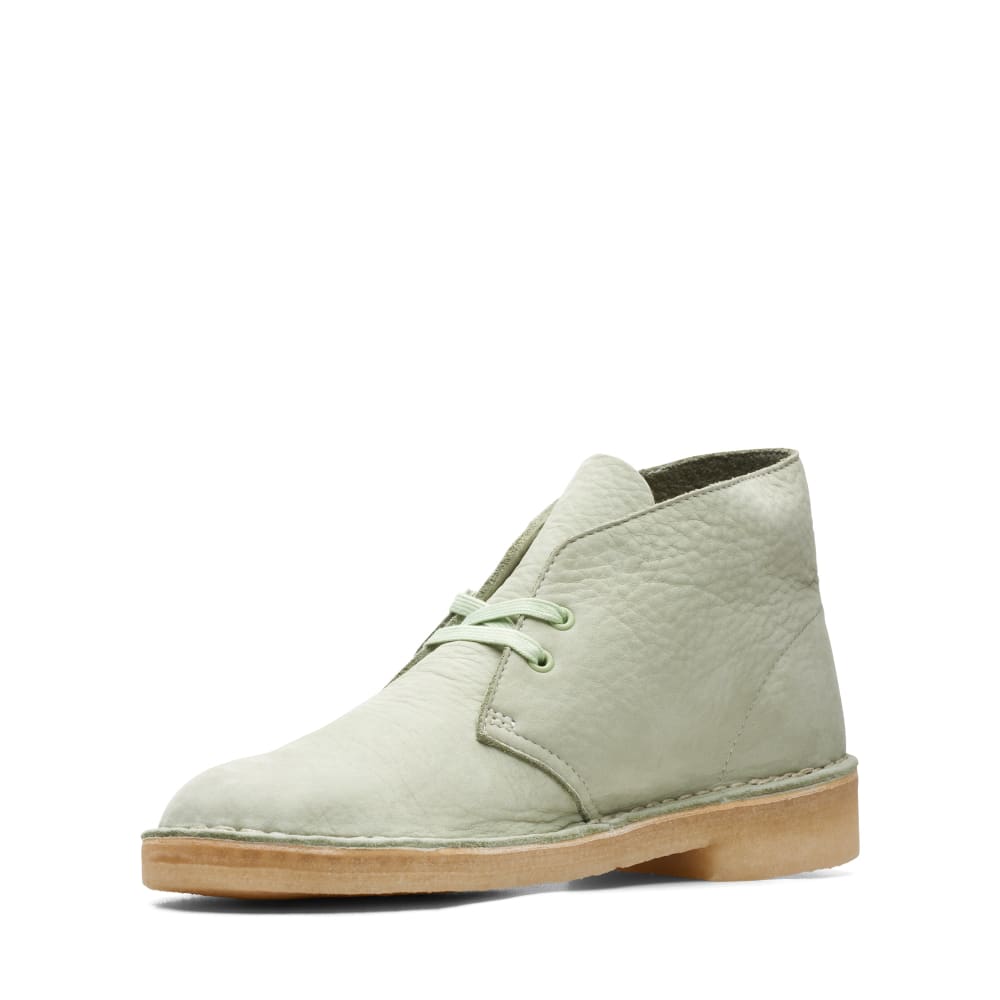 Clarks Originals Desert Boots Men's Pale Green Leather 26165743 Shoes by Clarks Originals – Don't Panic Shoes