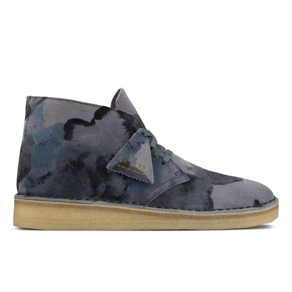 Clarks Originals Desert Coal Boots Men's Blue Camo Suede 26160188 Shoes by Clarks Originals – Don't Panic Shoes