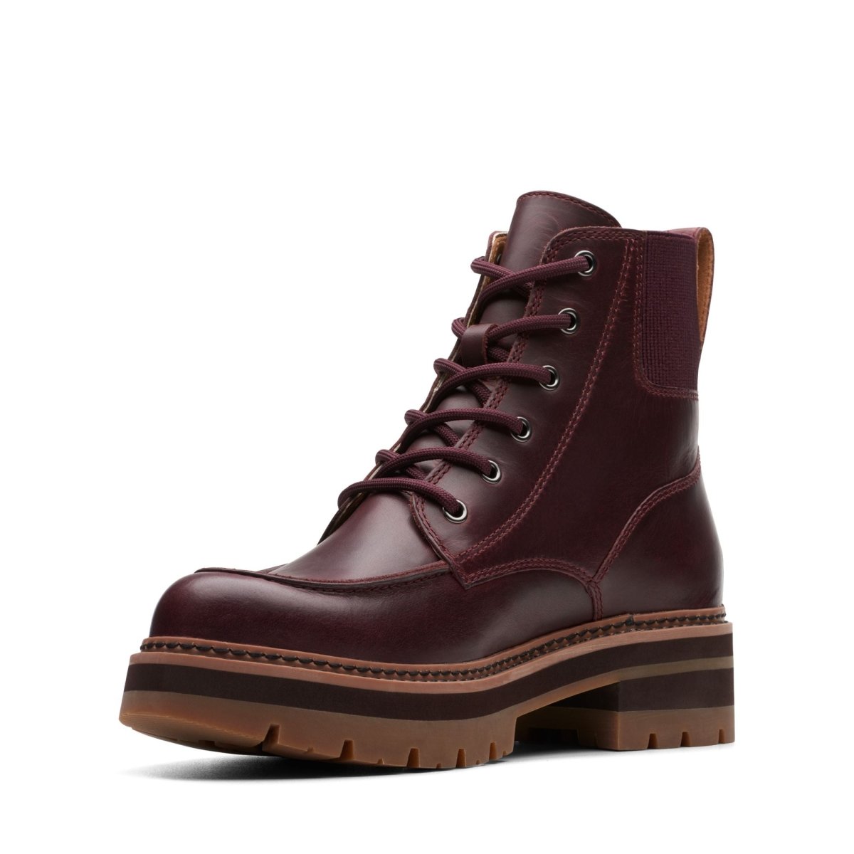 ClarkS Originals Orianna Mid Women’s Red Leather 26174812 Footwear by Clarks Originals – Don't Panic Shoes