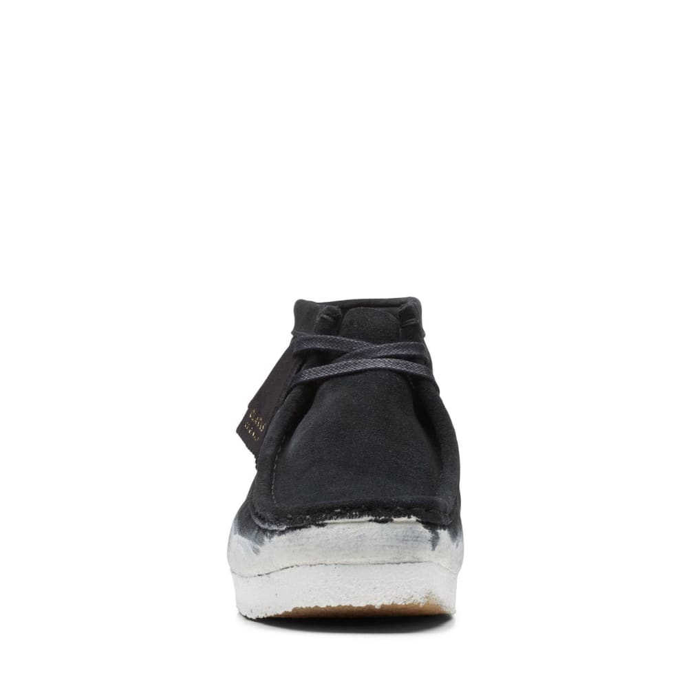 ClarkS Originals Wallabee Boot Men’s Shoes – Black And White Suede – Style 26163077 – Monochrome Street Classic Shoes by Clarks Originals – Don't Panic Shoes