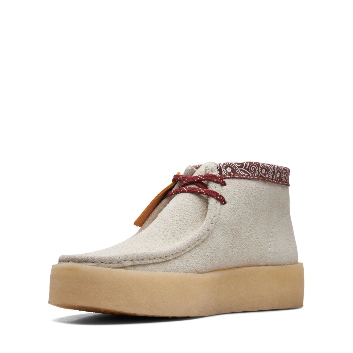 Clarks Originals Wallabee Cup Boots Men's White Interest Suede 26167977 Shoes by Clarks Originals – Don't Panic Shoes