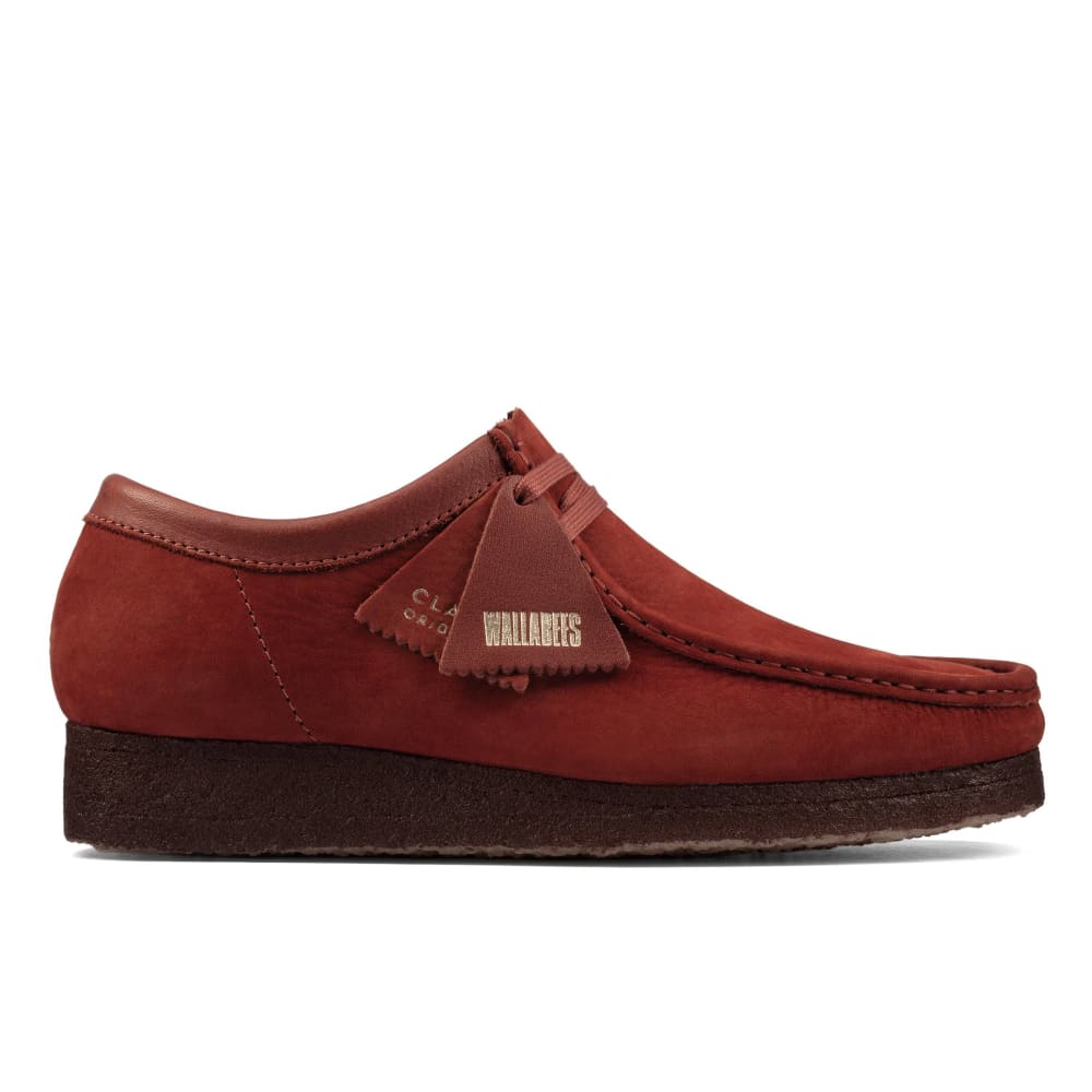 ClarkS Originals Wallabee Low Men’s Shoes – Burgundy Nubuck Suede – Style 26162550 – Elevated Street Classic Shoes by Clarks Originals – Don't Panic Shoes