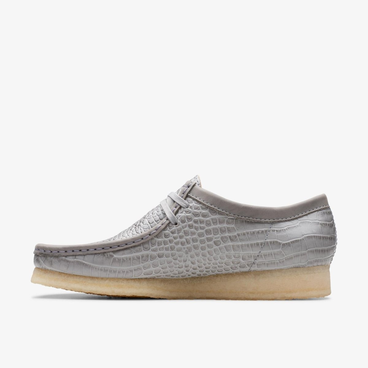 ClarkS Originals Wallabee Men’s Grey Crocodile 26176573 0 by Clarks Originals – Don't Panic Shoes