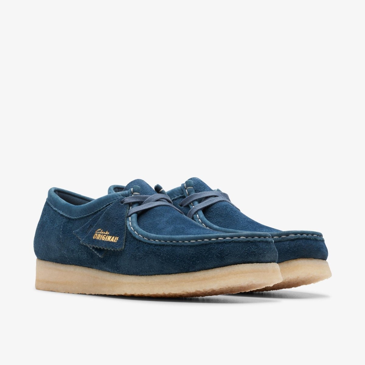 ClarkS Originals Wallabee Men’s Navy Teal Suede 26175709 0 by Clarks Originals – Don't Panic Shoes