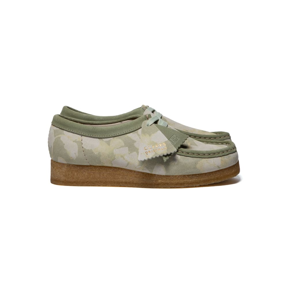 Clarks Originals Wallabee Women's Green Floral Leather Shoes by Clarks Originals – Don't Panic Shoes
