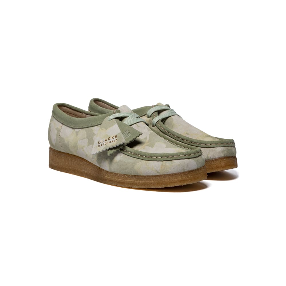 Clarks Originals Wallabee Women's Green Floral Leather Shoes by Clarks Originals – Don't Panic Shoes