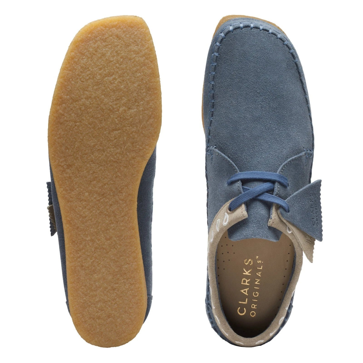 Clarks Originals Weaver Men’s Navy Blue Embroidered Suede 26170095 Shoes by Clarks Originals – Don't Panic Shoes