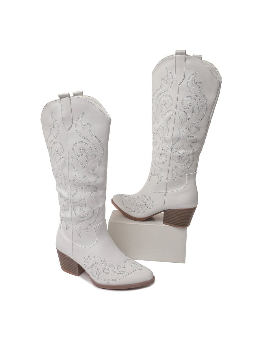 Clem | White Boots by J.Adams – Don't Panic Shoes