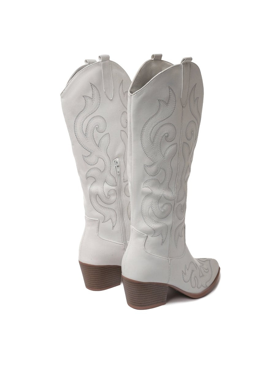 Clem | White Boots by J.Adams – Don't Panic Shoes