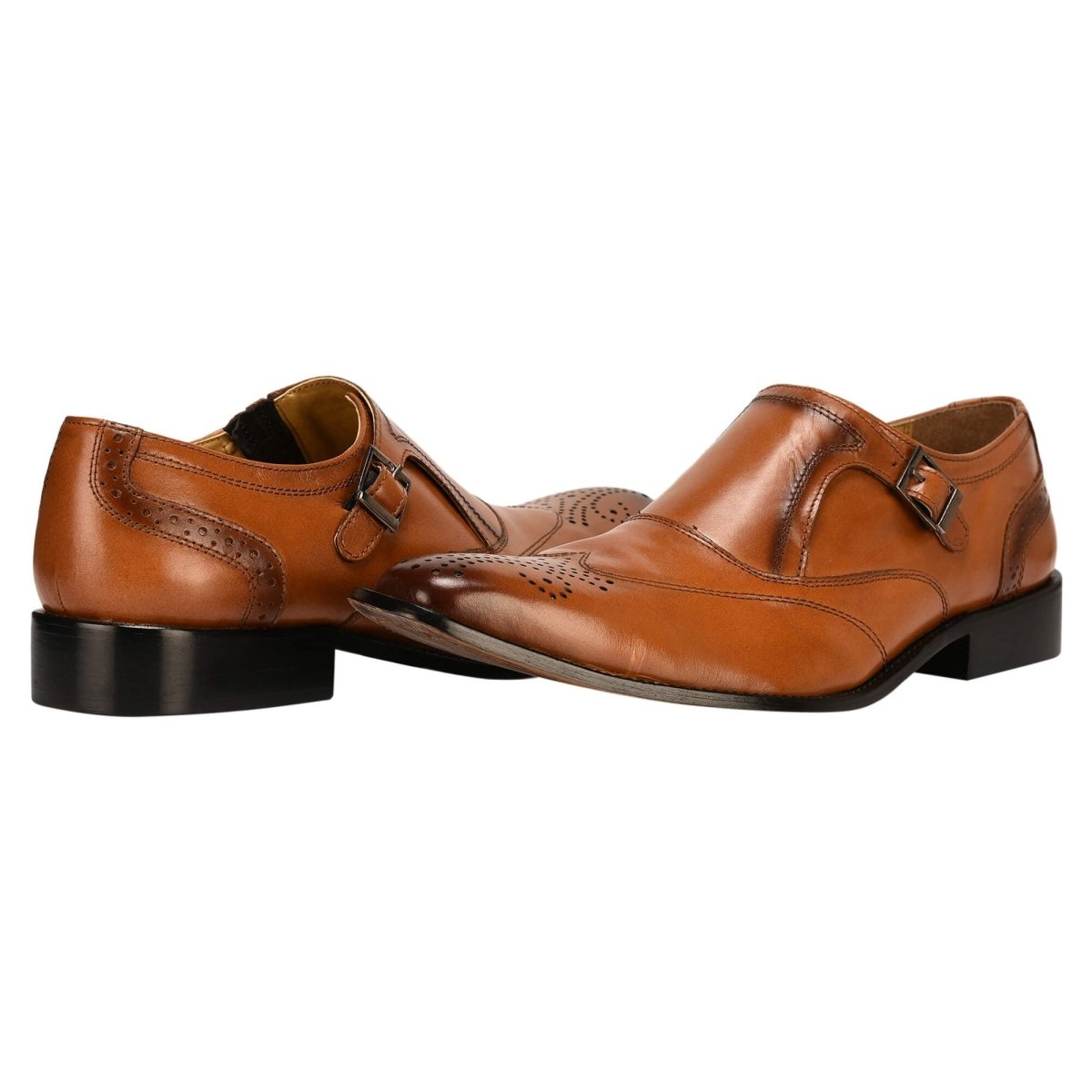 Clooney Leather Oxford Style Monk Straps Shoes by Libertyzeno – Don't Panic Shoes