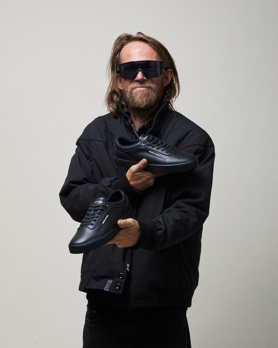 Code V2 Black Leather Footwear by Hours Is Yours – Don't Panic Shoes