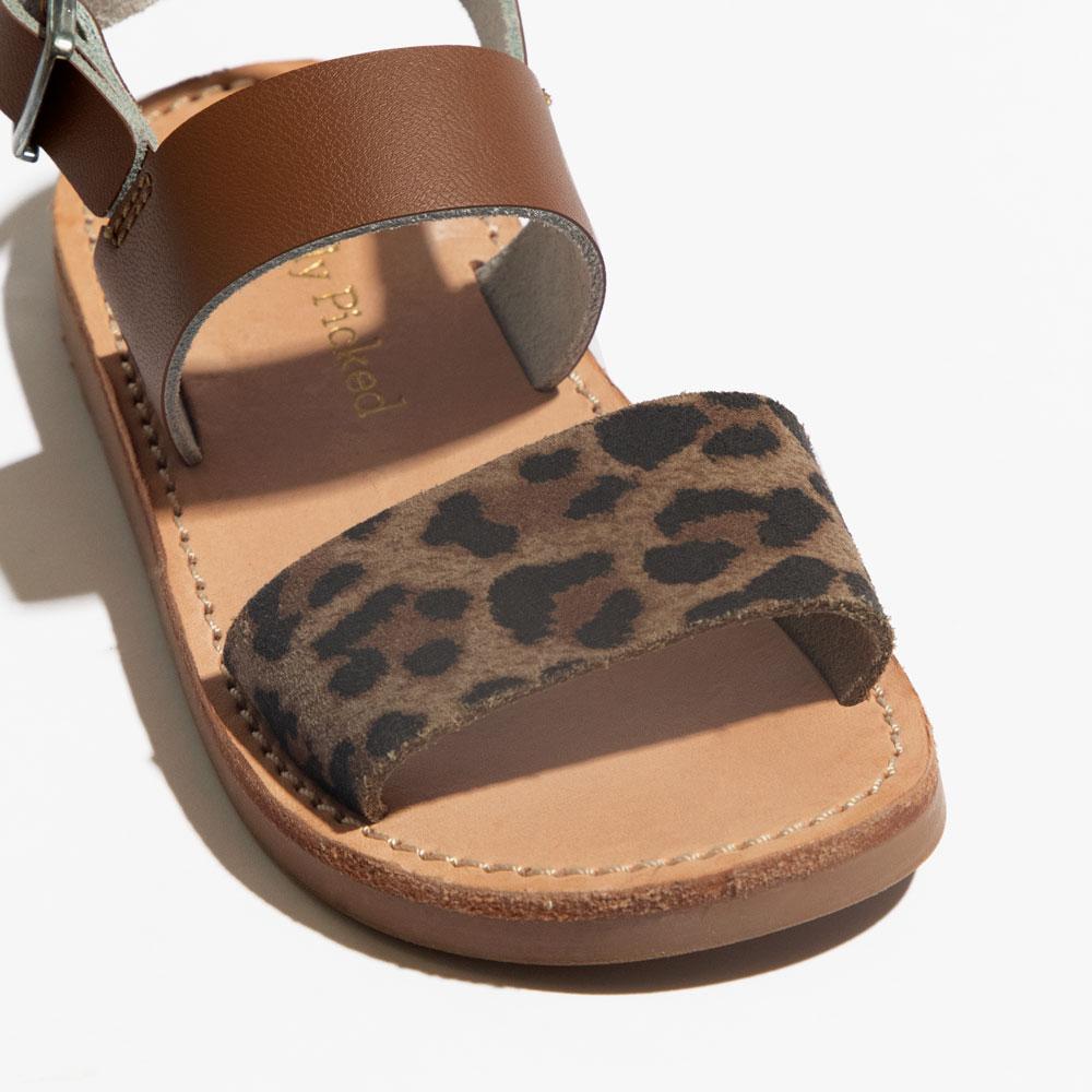 Cognac With Leopard Sanibel Sandal Sanibel Sandal by Freshly Picked – Don't Panic Shoes
