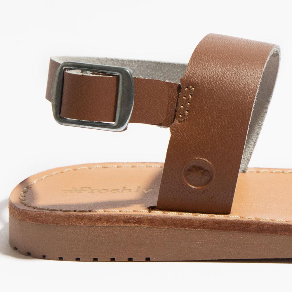 Cognac With Microleopard Sanibel Sanibel Sandal by Freshly Picked – Don't Panic Shoes