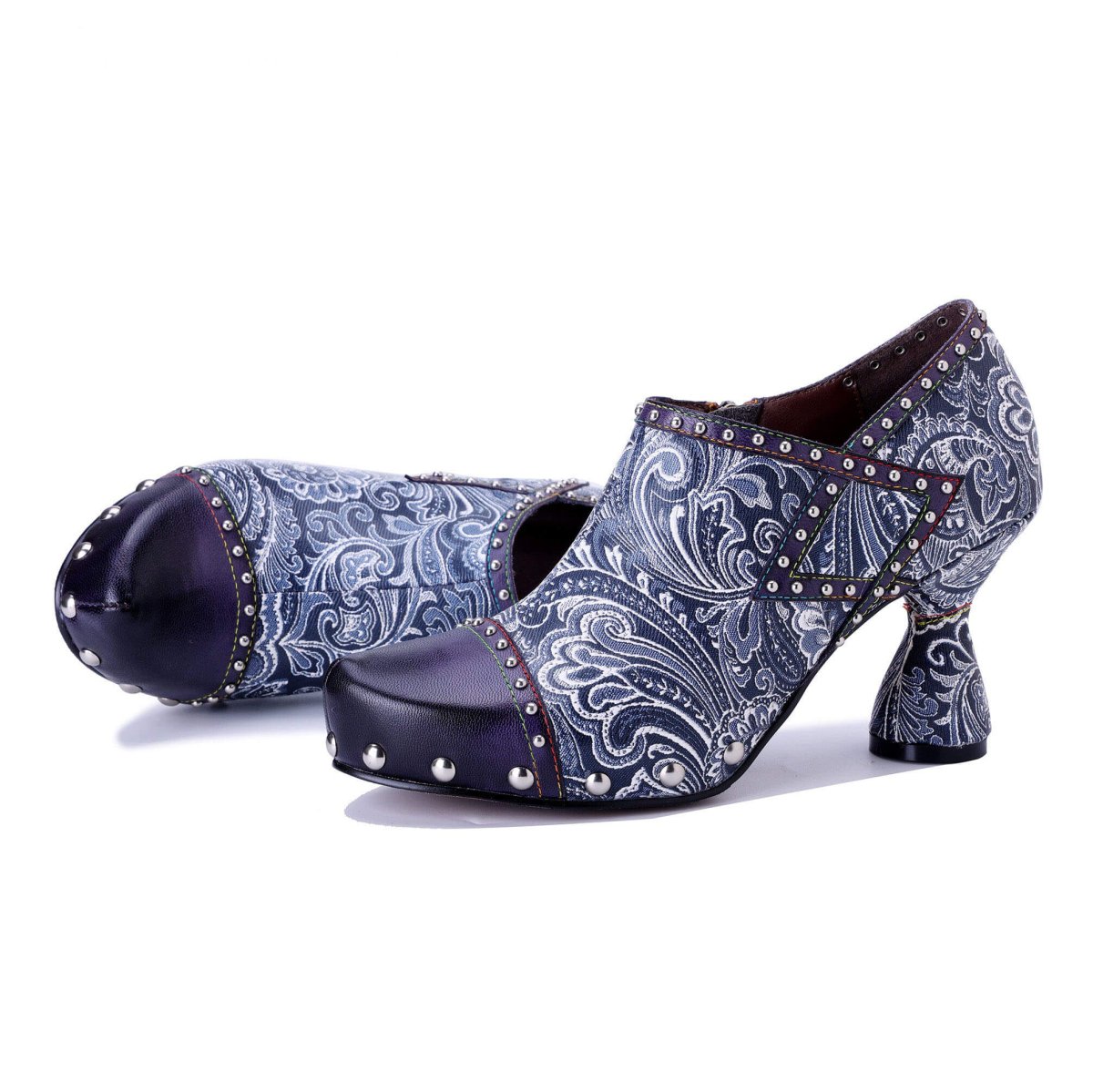 ColorStepshoes Indigo Grace Pumps Women’s Cowhide Leather Heels by Colorstepshoes – Don't Panic Shoes