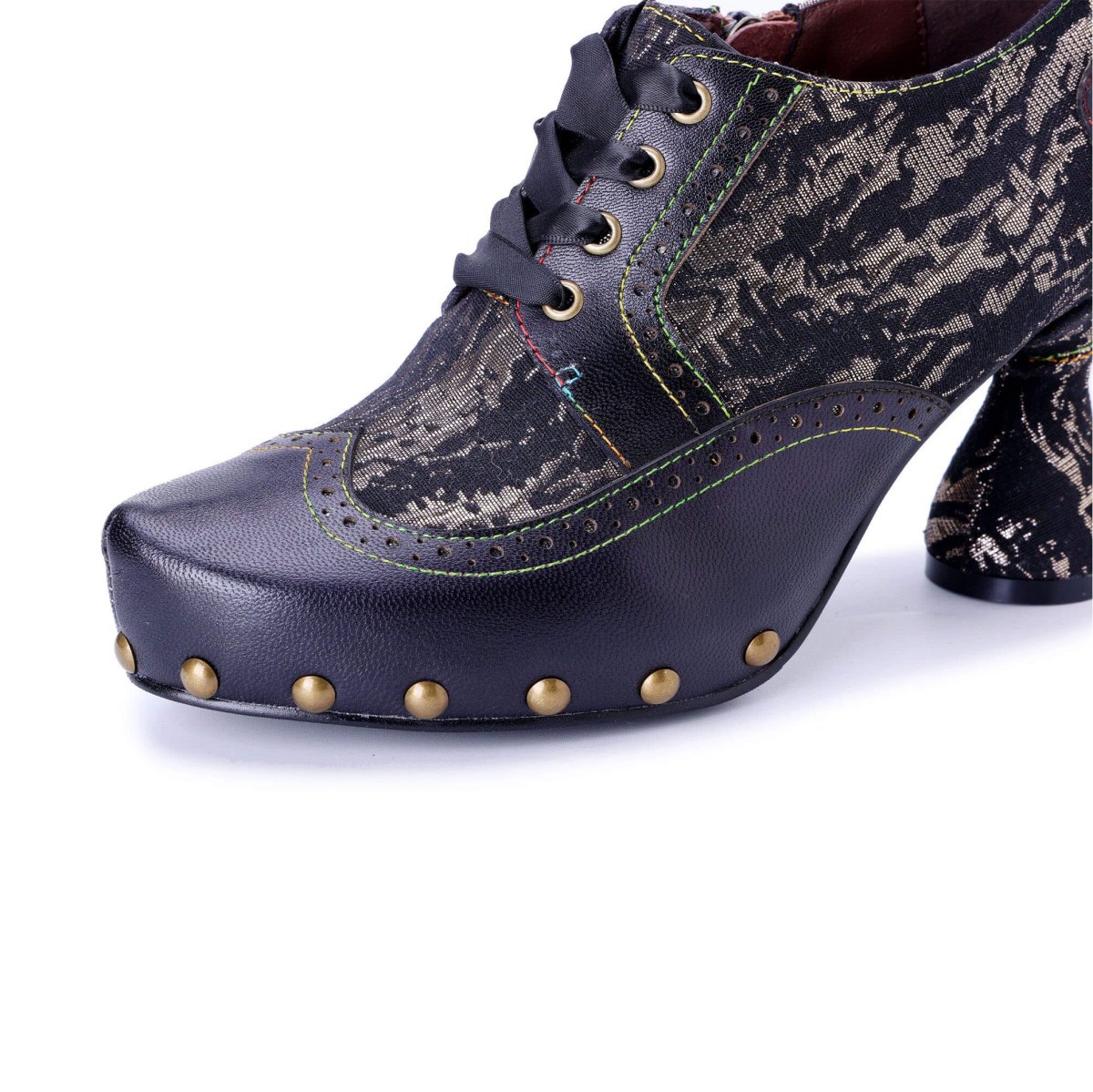 ColorStepshoes Retro Handmade Women’s Black Leather Pumps Heels by Colorstepshoes – Don't Panic Shoes