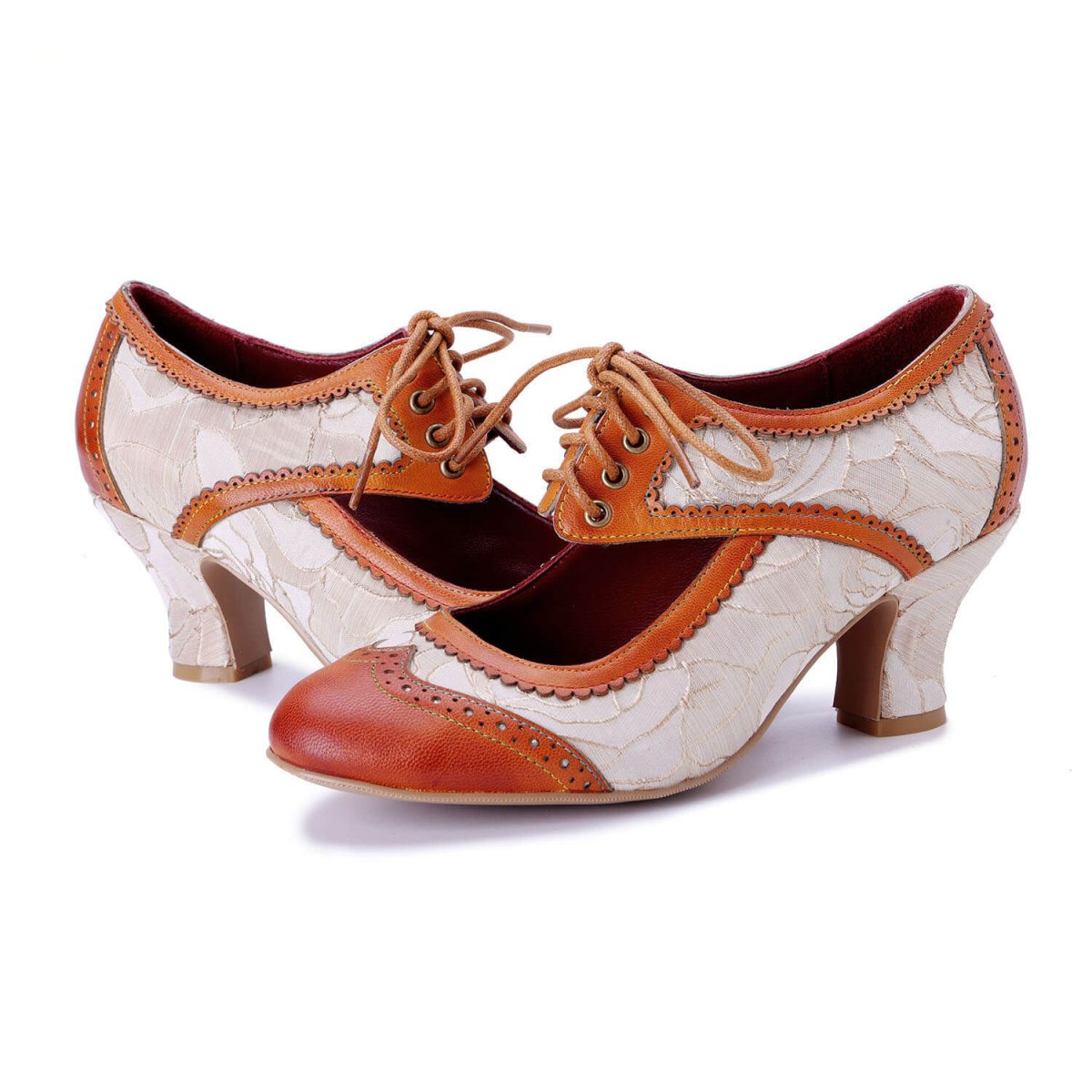 Colorstepshoes Vintage Chic Oxford Shoes Heels by Colorstepshoes – Don't Panic Shoes