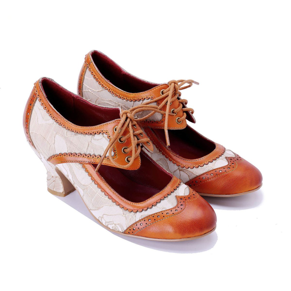 Colorstepshoes Vintage Chic Oxford Shoes Heels by Colorstepshoes – Don't Panic Shoes