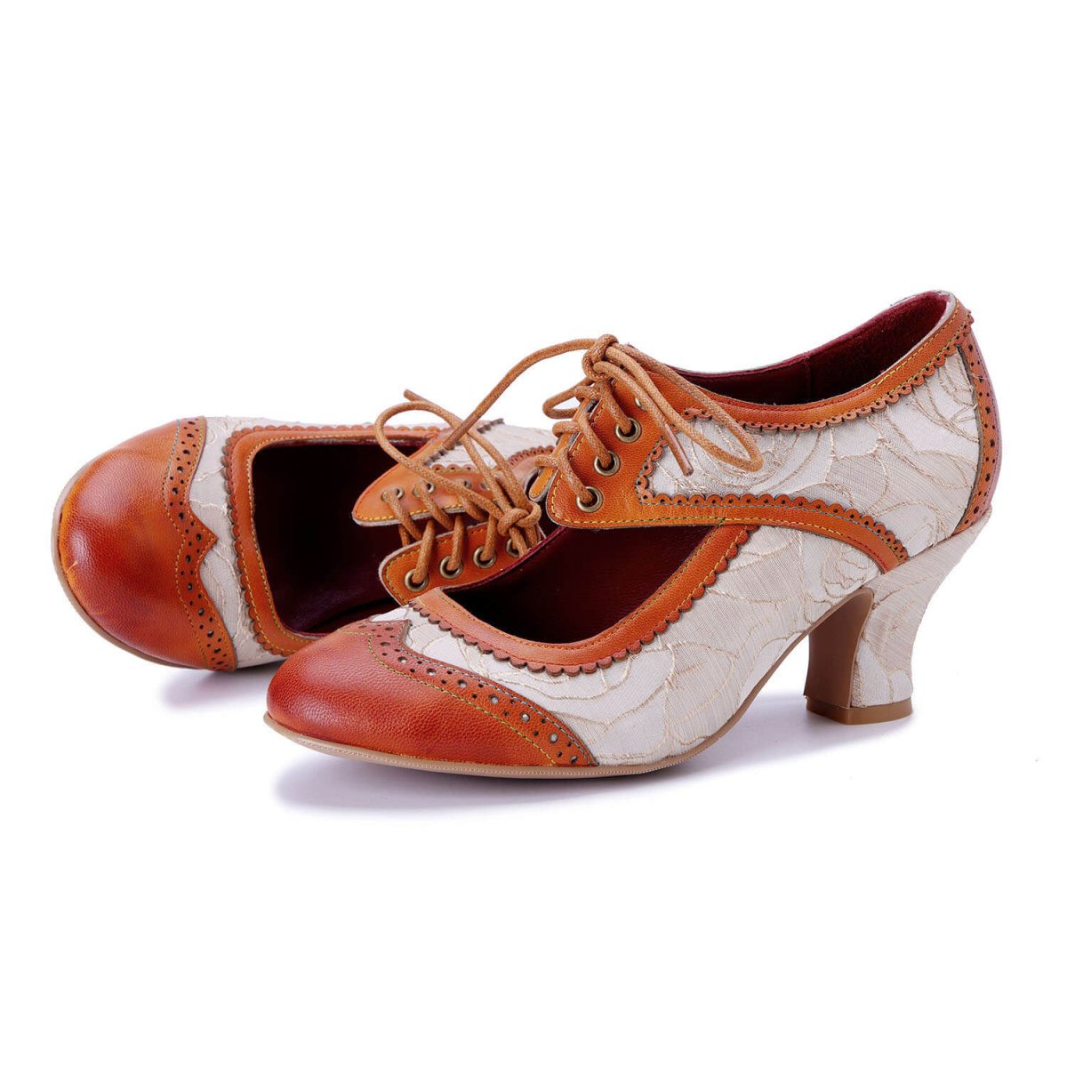 Colorstepshoes Vintage Chic Oxford Shoes Heels by Colorstepshoes – Don't Panic Shoes