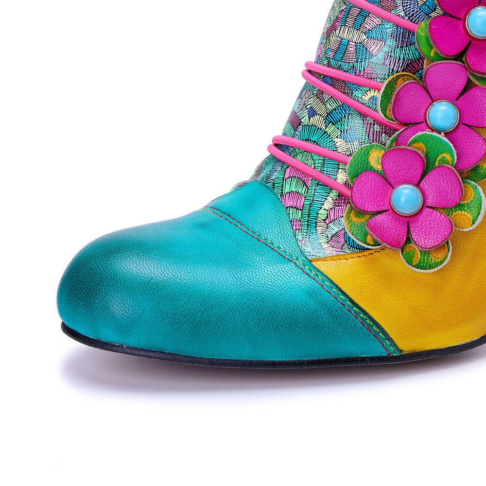 Colorstepshoes Vintage Handmade Bohemian Graffiti Pumps Heels by Colorstepshoes – Don't Panic Shoes