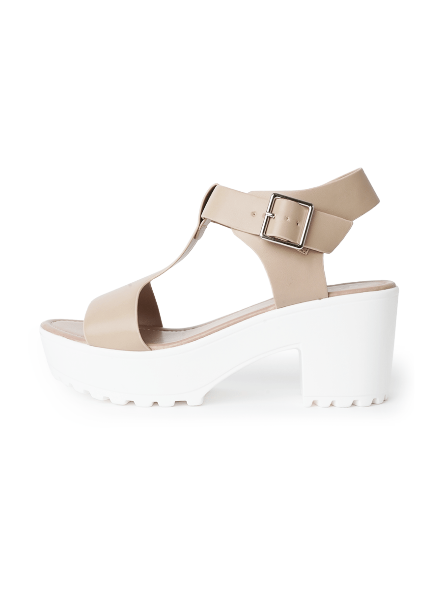Corby | Beige Sandals by J.Adams – Don't Panic Shoes