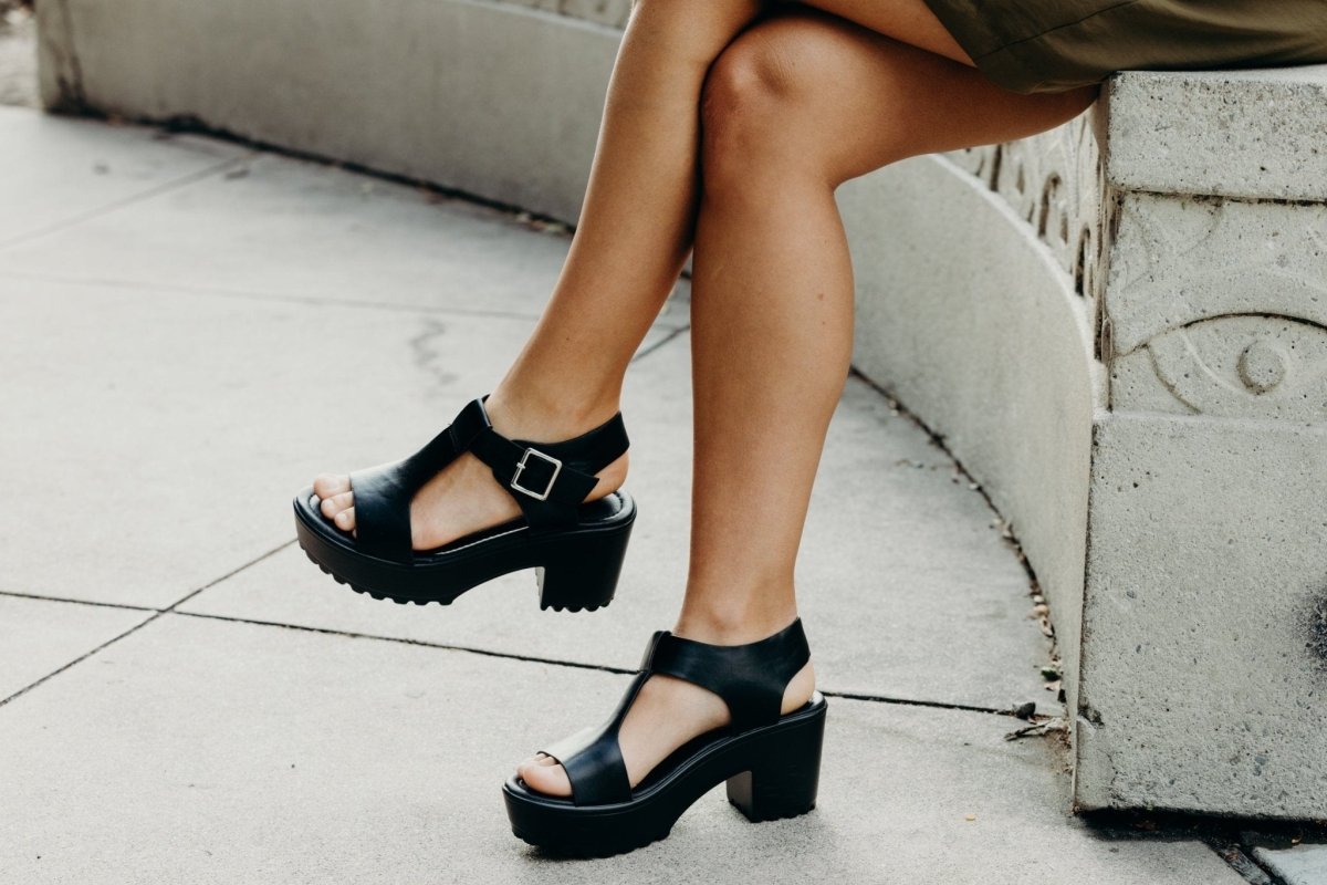 Corby | Black Sandals by J.Adams – Don't Panic Shoes