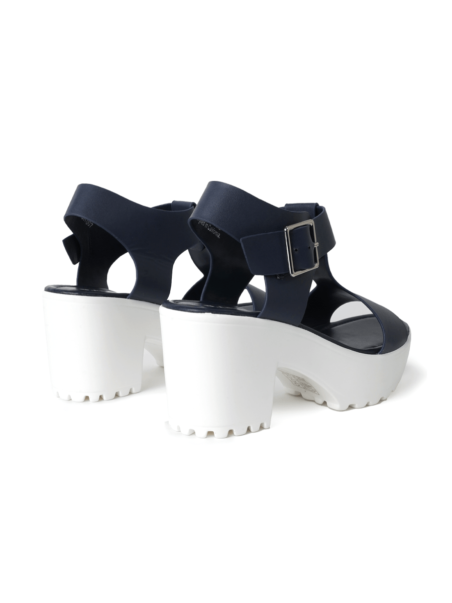Corby | Navy Sandals by J.Adams – Don't Panic Shoes