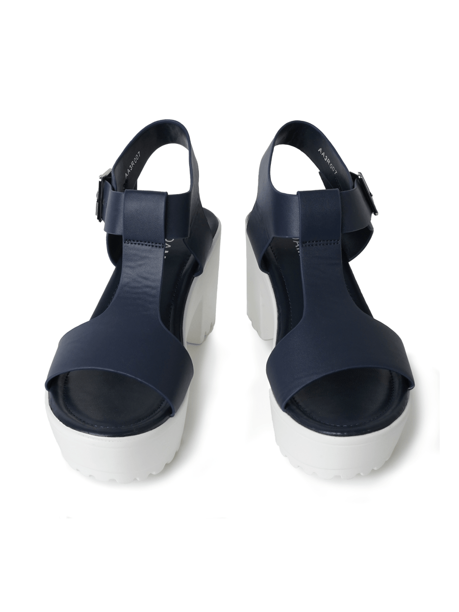 Corby | Navy Sandals by J.Adams – Don't Panic Shoes