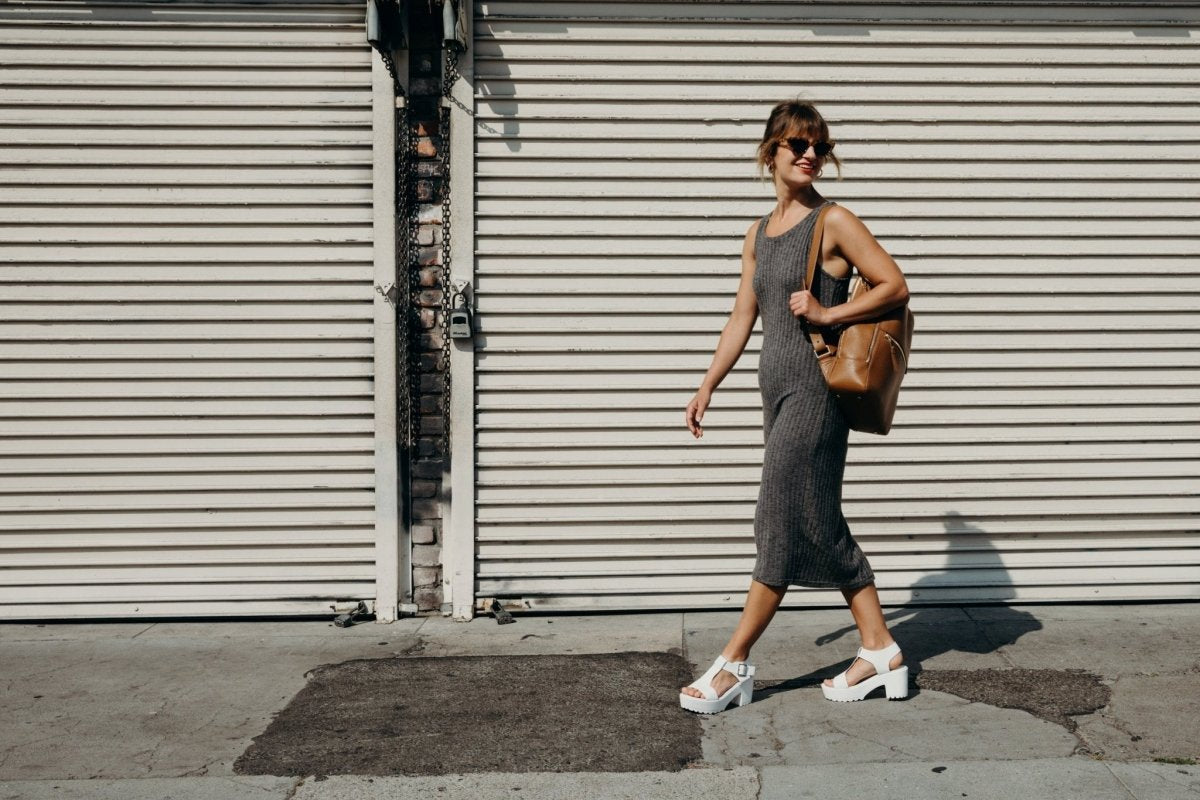 Corby Platform Sandal Adjustable Ankle Buckle Cushioned Insole White Summer Ready Casual Comfort Sandals by J.Adams – Don't Panic Shoes